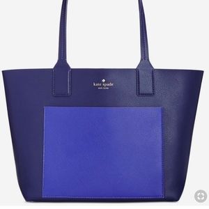 Kate Spade reversible navy/purple Posey tote NWOT